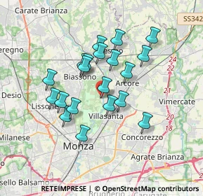 Mappa Via Osculati, 20853 San Giorgio MB, Italia (2.954)