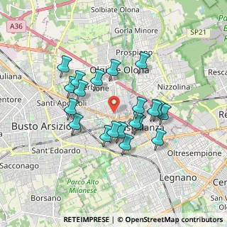 Mappa Via Amendola, 21057 Olgiate Olona VA, Italia (1.508)