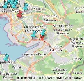 Mappa Via dei Cosulich Natale, 34147 Trieste TS, Italia (3.36455)