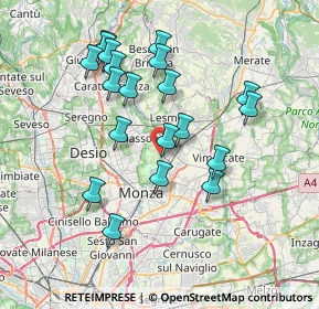 Mappa Via Osculati, 20853 Monza MB, Italia (7.1015)