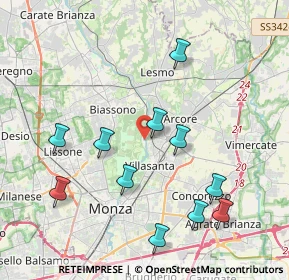 Mappa Via Osculati, 20853 Monza MB, Italia (4.18364)