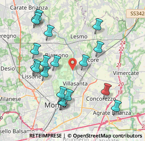 Mappa Via Osculati, 20853 Monza MB, Italia (4.19789)