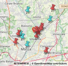 Mappa Via Osculati, 20853 Monza MB, Italia (3.128)