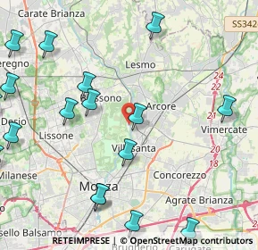 Mappa Via Osculati, 20853 Monza MB, Italia (6.1145)