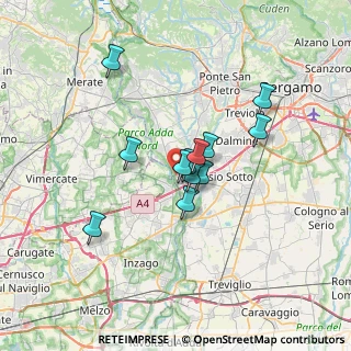 Mappa Via Giacomo Quarenghi, 24042 Capriate San Gervasio BG, Italia (5.05167)