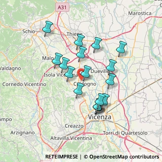 Mappa Via Antonio Fogazzaro, 36030 Costabissara VI, Italia (6.22059)