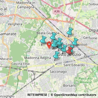 Mappa Via Veroncorella, 21052 Busto Arsizio VA, Italia (1.14667)