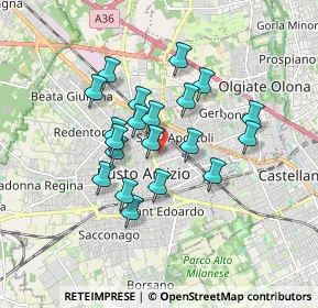 Mappa Via Libia, 21052 Busto Arsizio VA, Italia (1.392)