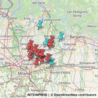 Mappa Via Cesare Battisti, 20882 Bellusco MB, Italia (10.8995)