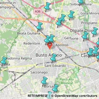 Mappa Via Roberto Culin, 21052 Busto Arsizio VA, Italia (3.119)