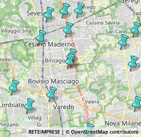 Mappa Via E. Fermi, 20813 Bovisio-Masciago MB, Italia (2.66667)