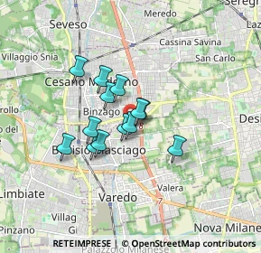 Mappa Via E. Fermi, 20813 Bovisio-Masciago MB, Italia (1.13615)