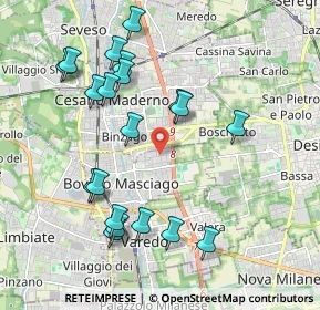 Mappa Via E. Fermi, 20813 Bovisio-Masciago MB, Italia (2.088)