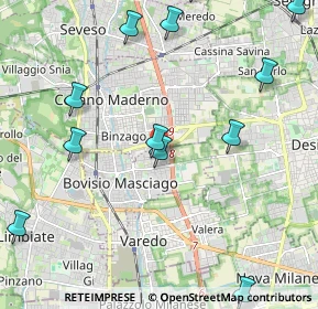 Mappa Via E. Fermi, 20813 Bovisio-Masciago MB, Italia (2.6575)