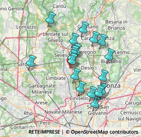 Mappa Via E. Fermi, 20813 Bovisio-Masciago MB, Italia (6.26167)