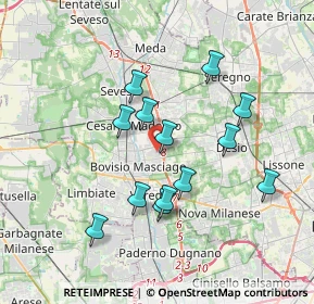 Mappa Via E. Fermi, 20813 Bovisio-Masciago MB, Italia (3.24385)