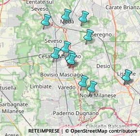 Mappa Via E. Fermi, 20813 Bovisio-Masciago MB, Italia (3.39667)