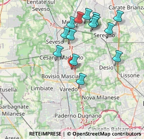 Mappa Via E. Fermi, 20813 Bovisio-Masciago MB, Italia (3.86429)