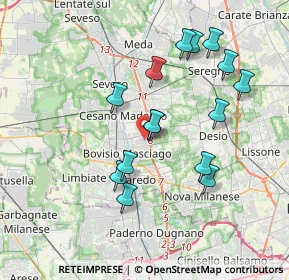 Mappa Via E. Fermi, 20813 Bovisio-Masciago MB, Italia (3.51733)