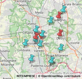 Mappa Via E. Fermi, 20813 Bovisio-Masciago MB, Italia (3.35071)
