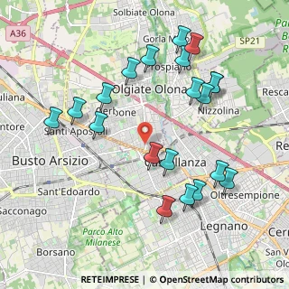 Mappa Via Montelungo, 21057 Olgiate Olona VA, Italia (2.127)
