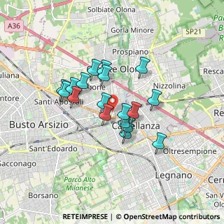 Mappa Via Montelungo, 21057 Olgiate Olona VA, Italia (1.31833)