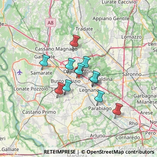 Mappa Via Montelungo, 21057 Olgiate Olona VA, Italia (5.13364)