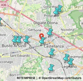 Mappa Via A. di Dio, 21057 Olgiate Olona VA, Italia (2.50769)