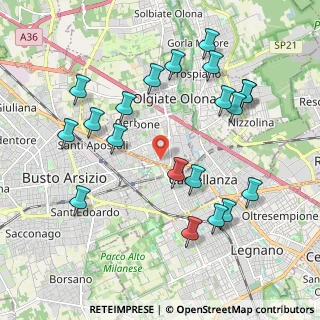 Mappa Via A. di Dio, 21057 Olgiate Olona VA, Italia (2.1615)