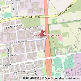 Mappa Via Brughetti, 46, 20813 Bovisio-Masciago, Monza e Brianza (Lombardia)