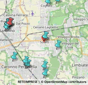 Mappa Via Borromeo d'Adda, 20033 Solaro MI, Italia (2.8365)