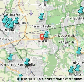 Mappa Via Borromeo d'Adda, 20033 Solaro MI, Italia (3.315)