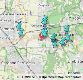 Mappa Via Borromeo d'Adda, 20033 Solaro MI, Italia (1.34786)