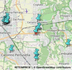 Mappa Via Borromeo d'Adda, 20033 Solaro MI, Italia (2.8545)