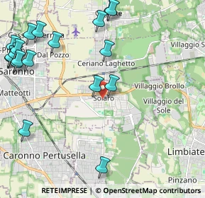 Mappa Via Borromeo d'Adda, 20033 Solaro MI, Italia (2.9245)