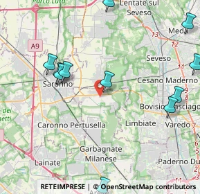 Mappa Via Borromeo d'Adda, 20033 Solaro MI, Italia (5.94857)