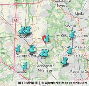 Mappa Via Borromeo d'Adda, 20033 Solaro MI, Italia (3.96471)