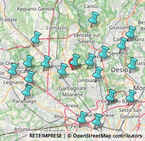 Mappa Via Borromeo d'Adda, 20033 Solaro MI, Italia (9.3495)