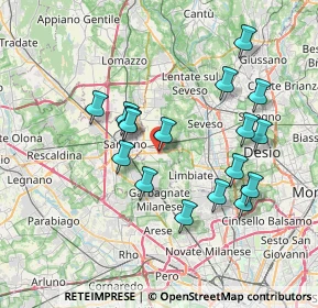 Mappa Via Borromeo d'Adda, 20033 Solaro MI, Italia (6.98588)