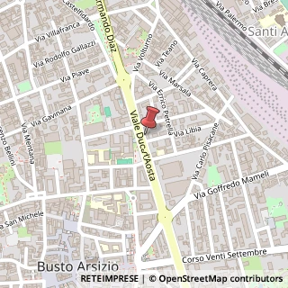 Mappa Viale Duca D'Aosta, 14, 21052 Busto Arsizio, Varese (Lombardia)