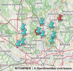 Mappa Via Moncenisio, 20812 Limbiate MB, Italia (6.12818)