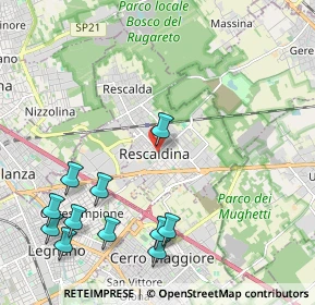 Mappa Piazza della Chiesa, 20027 Rescaldina MI, Italia (2.58545)