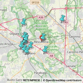 Mappa Piazza della Chiesa, 20027 Rescaldina MI, Italia (3.70538)