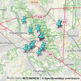 Mappa Piazza della Chiesa, 20027 Rescaldina MI, Italia (2.84357)