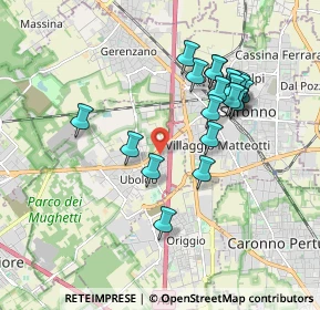 Mappa Via Spinella, 21040 Uboldo VA, Italia (1.735)