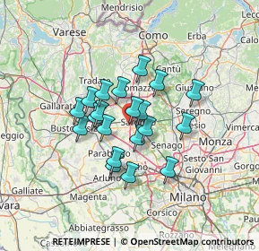 Mappa Via Spinella, 21040 Uboldo VA, Italia (9.7985)