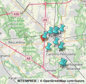 Mappa Via Spinella, 21040 Uboldo VA, Italia (2.91909)