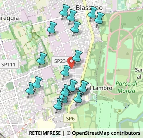 Mappa Via V. Alfieri, 20854 Vedano al Lambro MB, Italia (0.97)