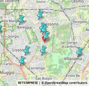Mappa Via V. Alfieri, 20854 Vedano al Lambro MB, Italia (2.38083)