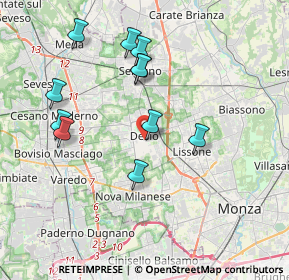 Mappa Via Olmetto, 20033 Desio MB, Italia (3.69364)